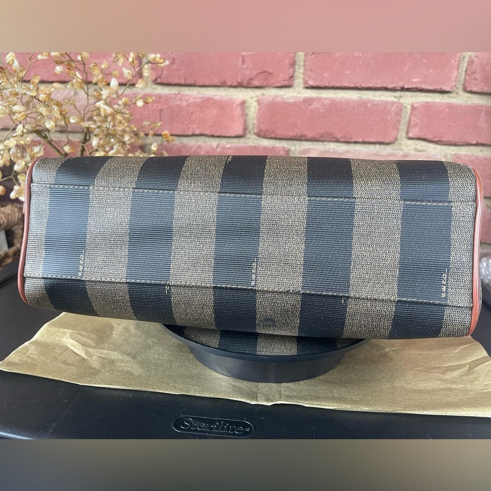 🔥FENDI 🔥VINTAGE 🔥Striped Black and Brown Handbag.🔥 - Picture 7 of 12
